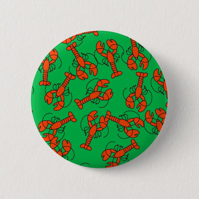 Lobster Wallpaper Pinback Button (Front)