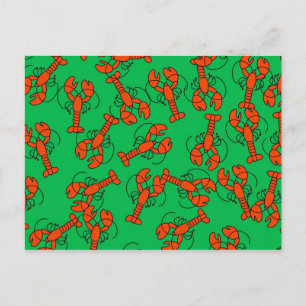 Lobster Wallpaper Postcard
