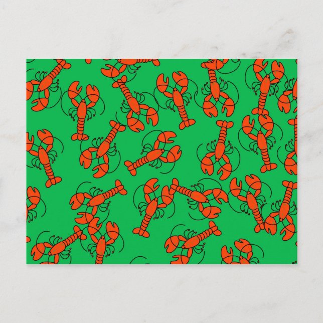 Lobster Wallpaper Postcard (Front)