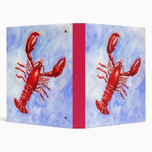 Lobster Watercolor Binder