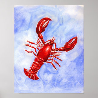 Lobster Watercolor Print