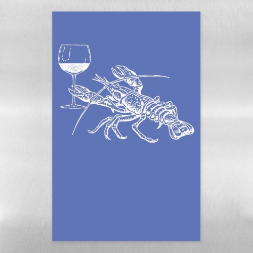 Lobster Wine Drinking  Funny Beach Cruise Vacation Magnetic Dry Erase Sheet