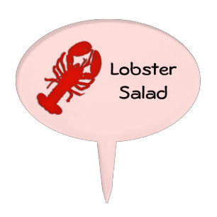 Lobster with Custom Text Cake Topper