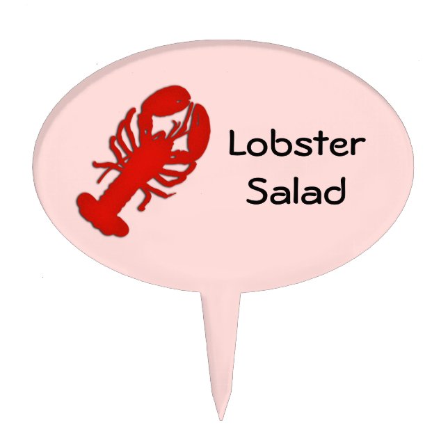 Lobster with Custom Text Cake Topper (Front)