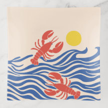 Lobsters Frolicking in the Ocean
