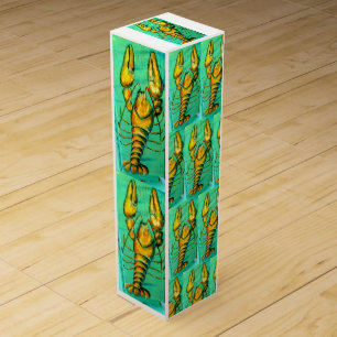 lobsters green wine gift box