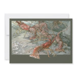 Lobsters in the Ocean, Vintage Art Nouveau Invitation