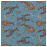 Lobsters in the Sea Patterned Fabric