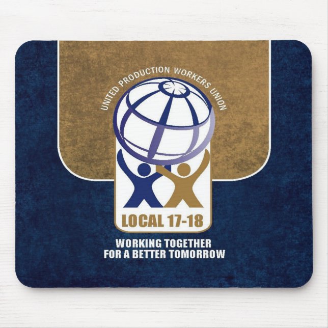 local 17-18 monogram background mouse pad (Front)