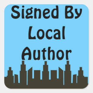 Local Author Autographed Skyline Promo Square Sticker