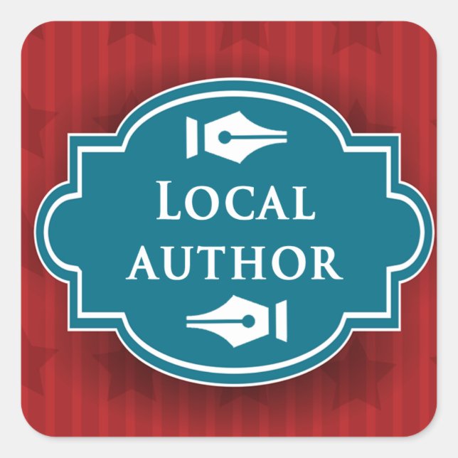 Local Author Square Book Cover Sticker (Front)