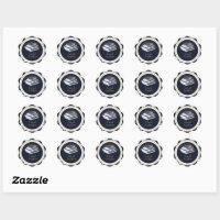 Best Selling Author Classic Round Sticker, Zazzle