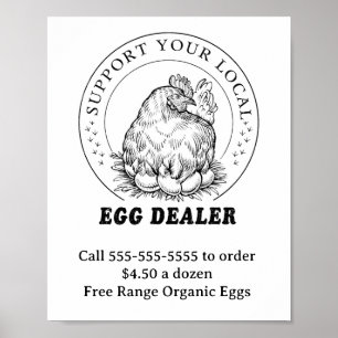 Local Chicken Eggs Dealer Poster