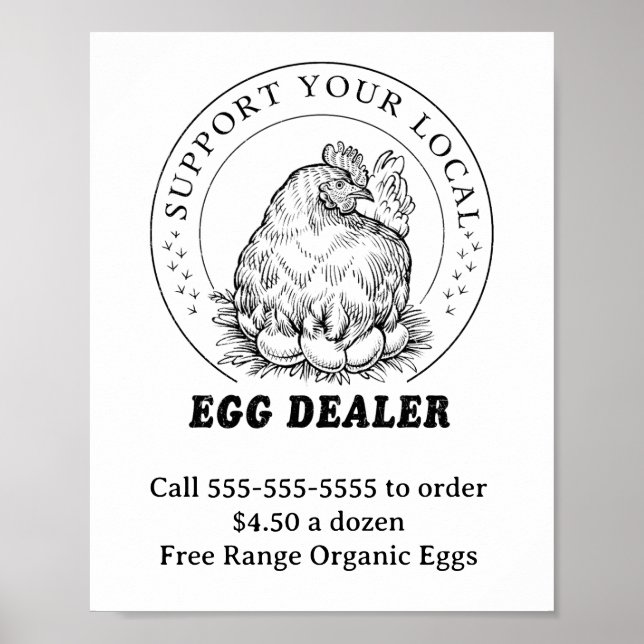 Local Chicken Eggs Dealer Poster (Front)