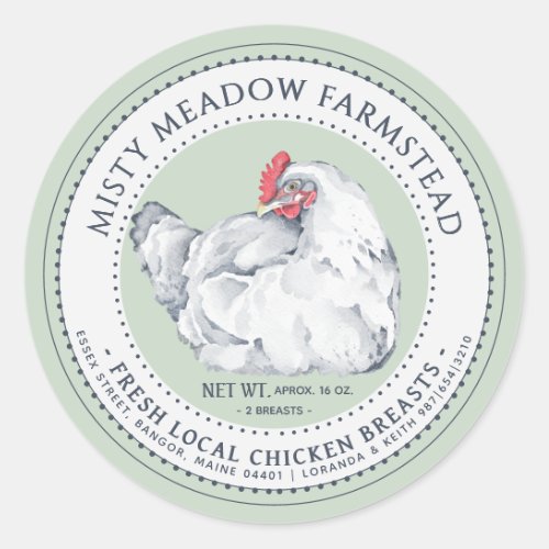 Local Chicken Parts Label Hen Farmers Market