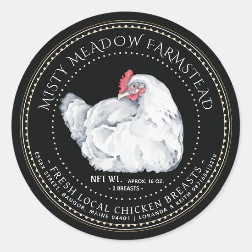 Local Chicken Parts Label Hen Farmers Market