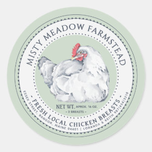 Local Chicken Parts Label Hen Farmer's Market