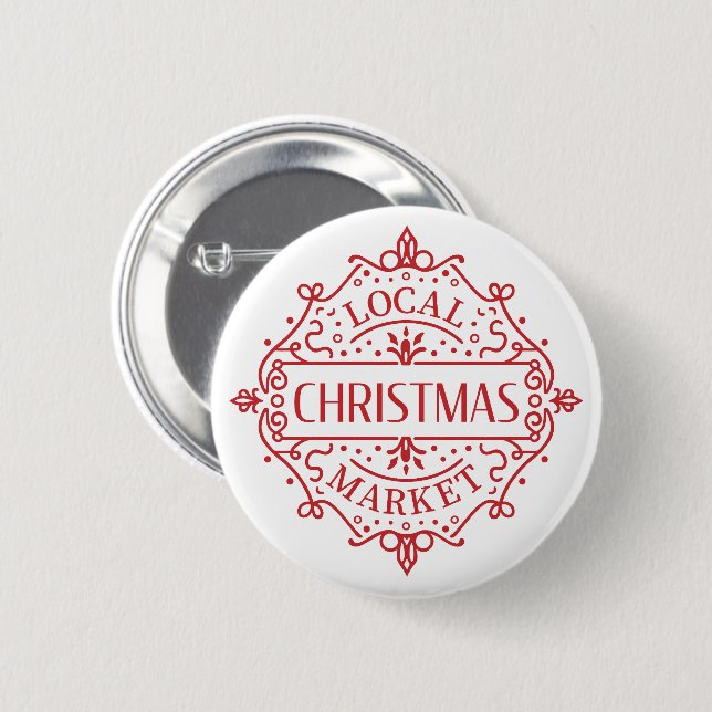 Local Christmas market Button (Front & Back)
