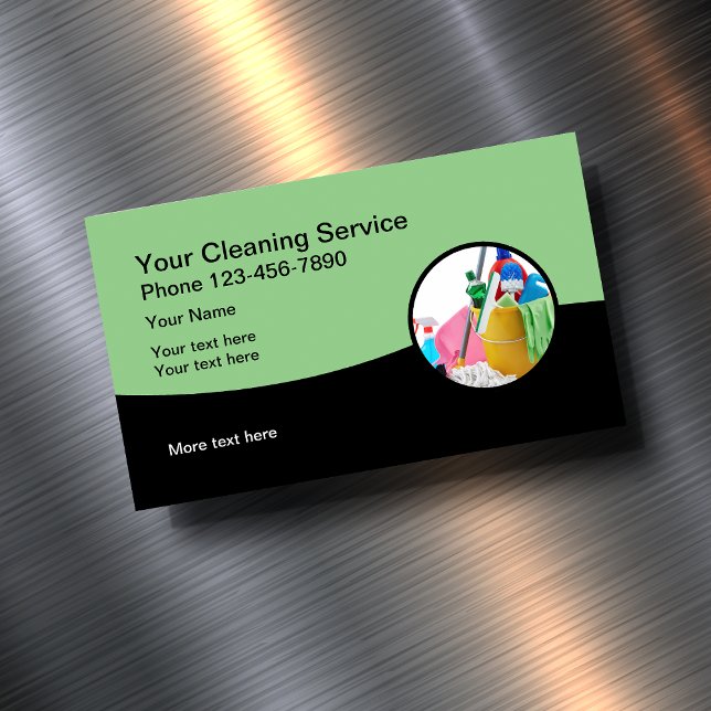 Local Cleaning Service Modern Business Card Magnet (Creator Uploaded)