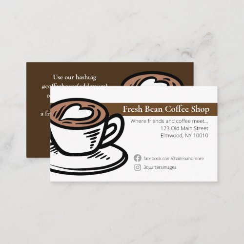 Local Coffee Shop Business Card