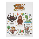 Local Cryptid Field Guide | Funny Monster Hunter Poster