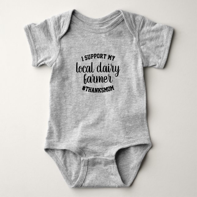 "Local Dairy Farmer" Breastfeeding Baby Bodysuit (Front)
