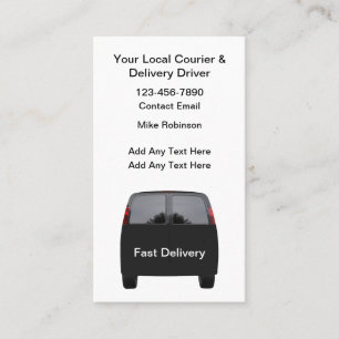Local Delivery Driver Modern Courier Business Card