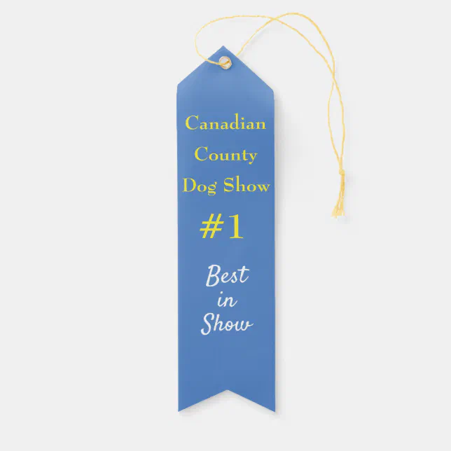 First Place Dog Ribbon Local Dog Show First Place Prize Best in Show Award Ribbon | Zazzle
