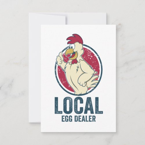 Local Egg Dealer Funny Vintage Easter Eggs Gift Thank You Card