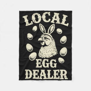 Local Egg Dealer Poultry Farm Easter Day Farmer Fleece Blanket