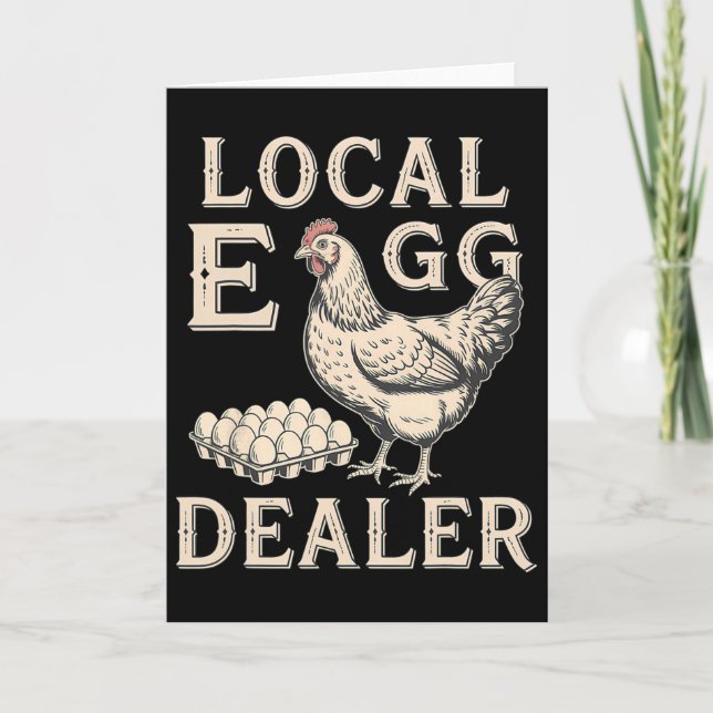 Local Egg Dealer Roster Easter Funny Chicken Farme Card (Front)