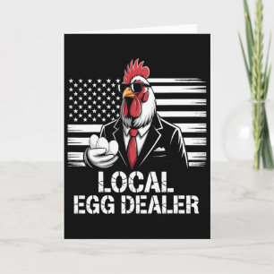 Local Egg Dealer Roster Easter Funny Chicken Farme Card