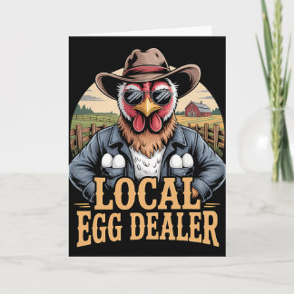 Local Egg Dealer Roster Easter Funny Chicken Farme Card