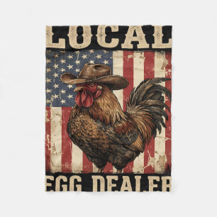 Local Egg Dealer Roster Easter Funny Chicken Farme Fleece Blanket