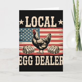 Local Egg Dealer Roster Farmer Funny Chicken Easte Card