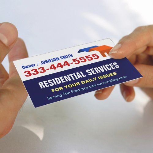 Local Emergency Housing and Residential Services Business Card Magnet
