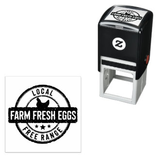 Local Farm Fresh Free Range Eggs Self Inking Stamp