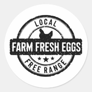 Local Farm Fresh Free Range Eggs Sticker