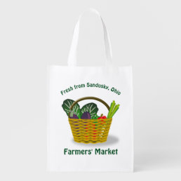 Local Farmers Market Reusable Grocery Bag