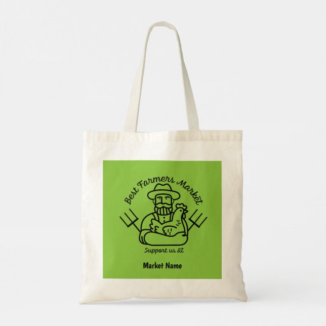 Local farmers Market Tote Bag (Back)