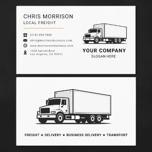 Local Freight Truck Service Business Card