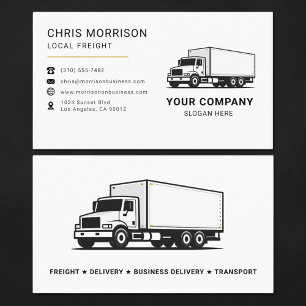 Local Freight Truck Service Business Card