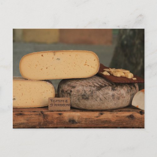 Local french cheese postcard