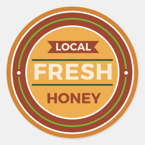 Local Fresh Honey Information Classic Round Sticker