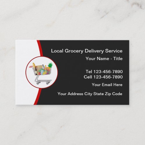 Local Grocery Delivery Services Business Card