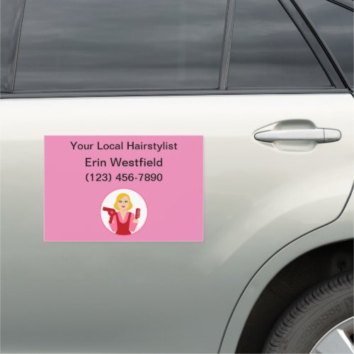 Local Hair Stylist Mobile Car Advertising Magnets