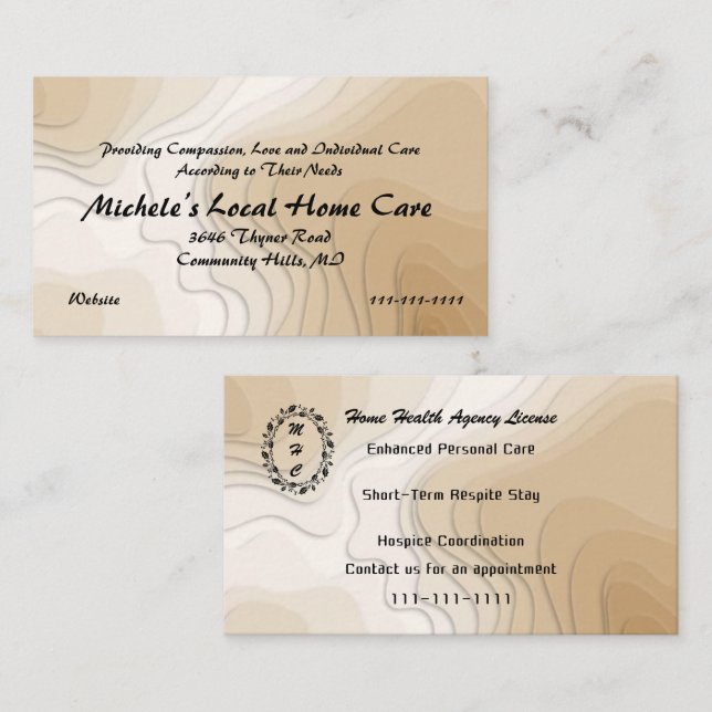 Local Home Care 3.5" x 2.0" Business Card (Front/Back)