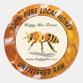 Local Honey Farm Apiary Small Business Food Label | Zazzle