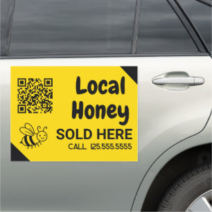 🍯 Local Honey For Sale Business Custom QR Sign