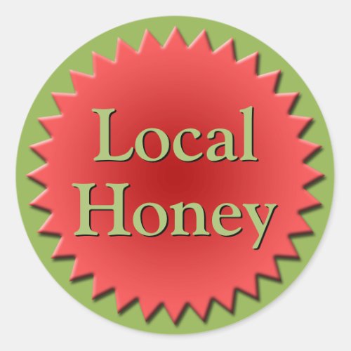 Local Honey Jar Information Stickers